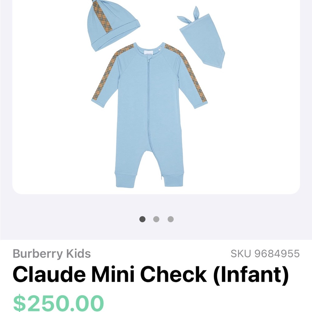 Infant burberry set